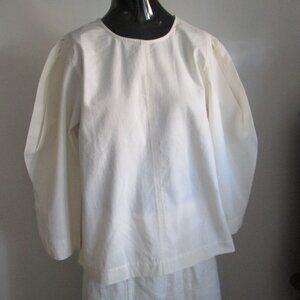 Madewell 100% cotton ivory balloon style sleeve blouse